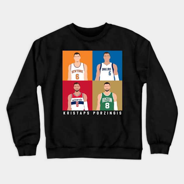 KRISTAPS PORZINGIS Crewneck Sweatshirt by origin illustrations